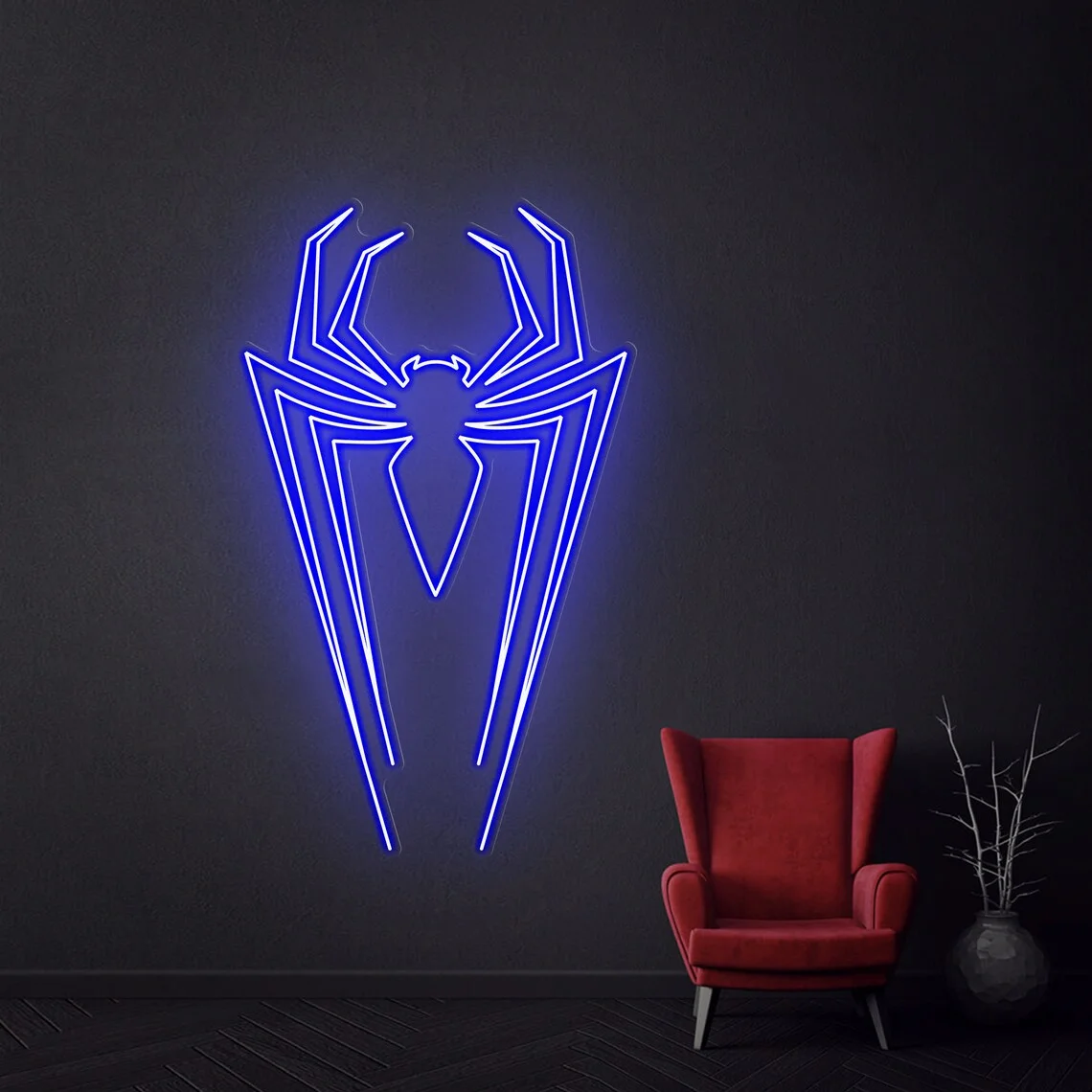 Super Hero Neon Sign Spider Neon Decor Anime Wall Art Gift for Kid Birthday Gift Bed Room Game Room Decor