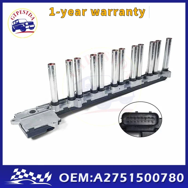 

A2751500680 A2751500780 Left And Right V12 Ignition Coil Pack Fits For Mercedes W220 W221 S600 CL600 S65 CL600