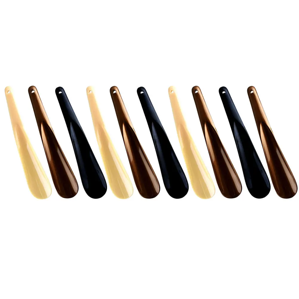 

10Pcs Shoehorn Ergonomic Plastic Shoe Horn for Travel Seniors Pregnant Women Long Handle Shoe Stick Helper Shoes Horn