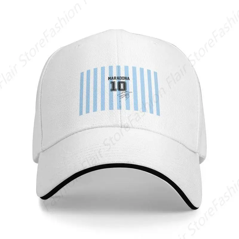 Classic Unisex Argentina Soccer Maradonas Baseball Cap Adult D10s Diego Adjustable Dad Hat Women Men Sun Protection