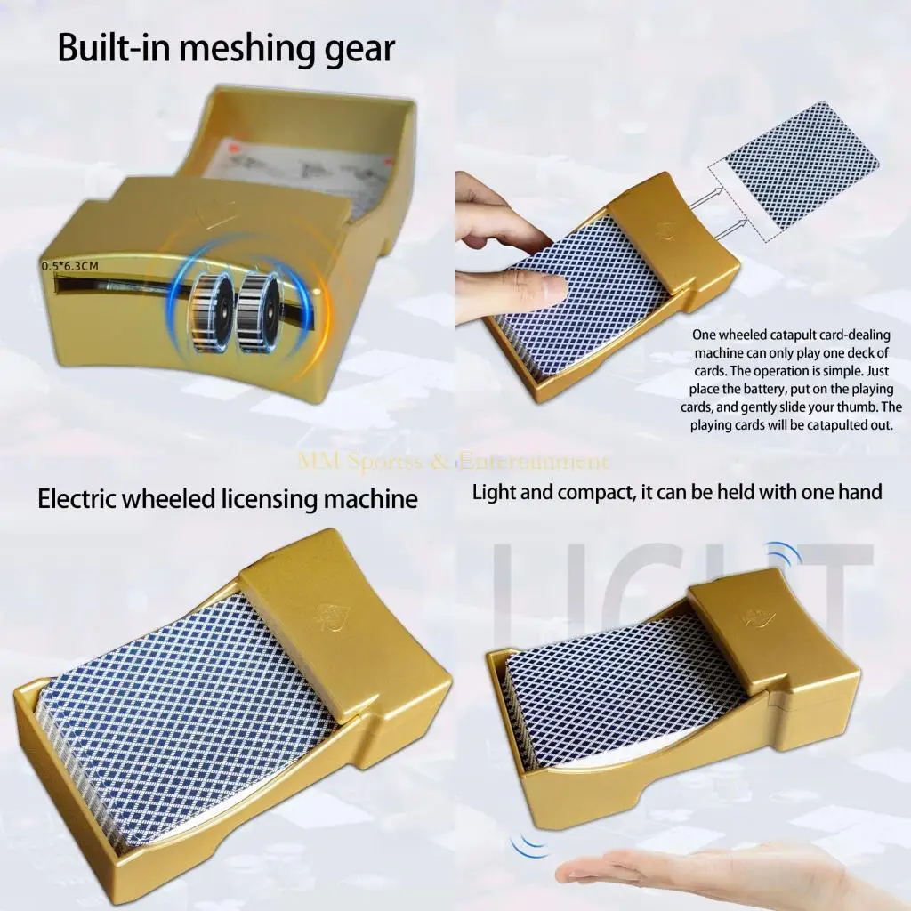 

31be небольшие игровые карты Дилер Автоматические карты Shuffler Machine Electric Wheel Dealer Tool для домашней вечеринки для