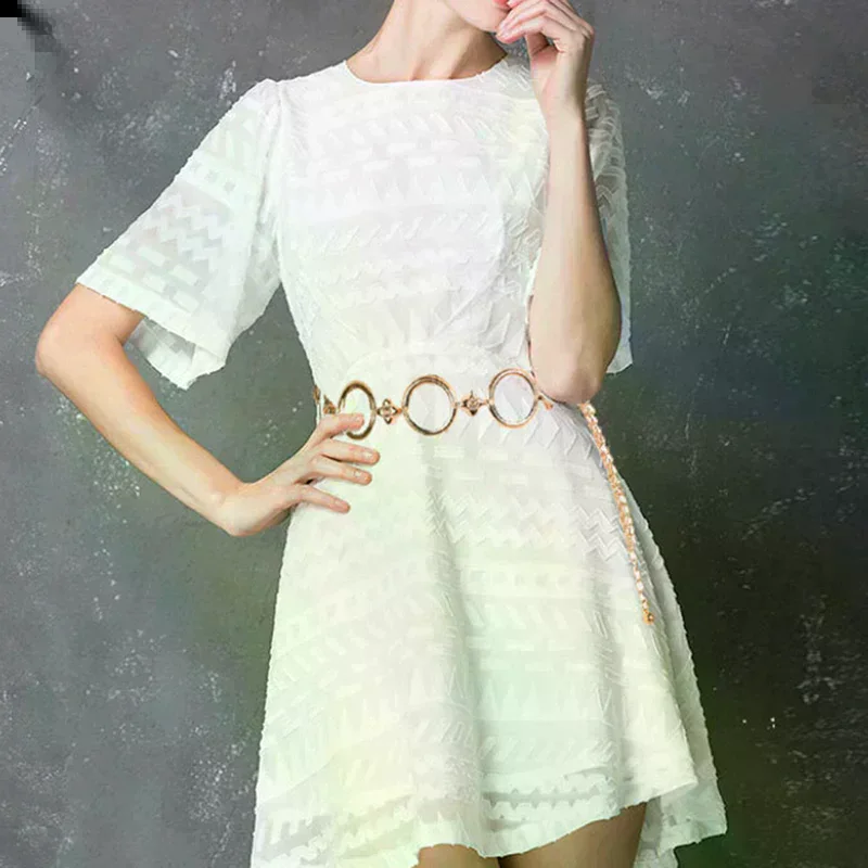 Women Ladies Girls Metal Gold Waist Chain Belt Bridal Wedding Party Fashion