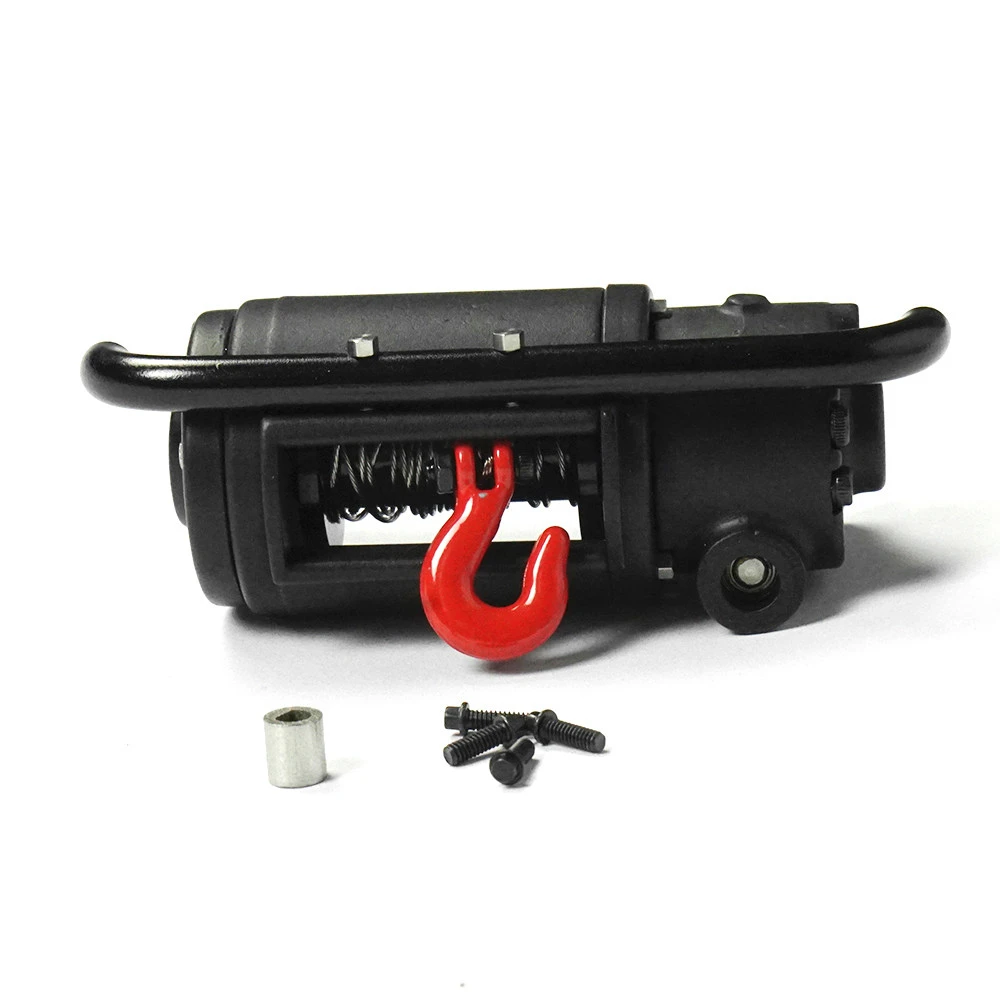 RC 1/14 Electric Rescue Winch for Tamiya Hydraulic Excavator Loader Dump Truck for SCANIA MAN VOLVO Trailer Tipper DIY Parts
