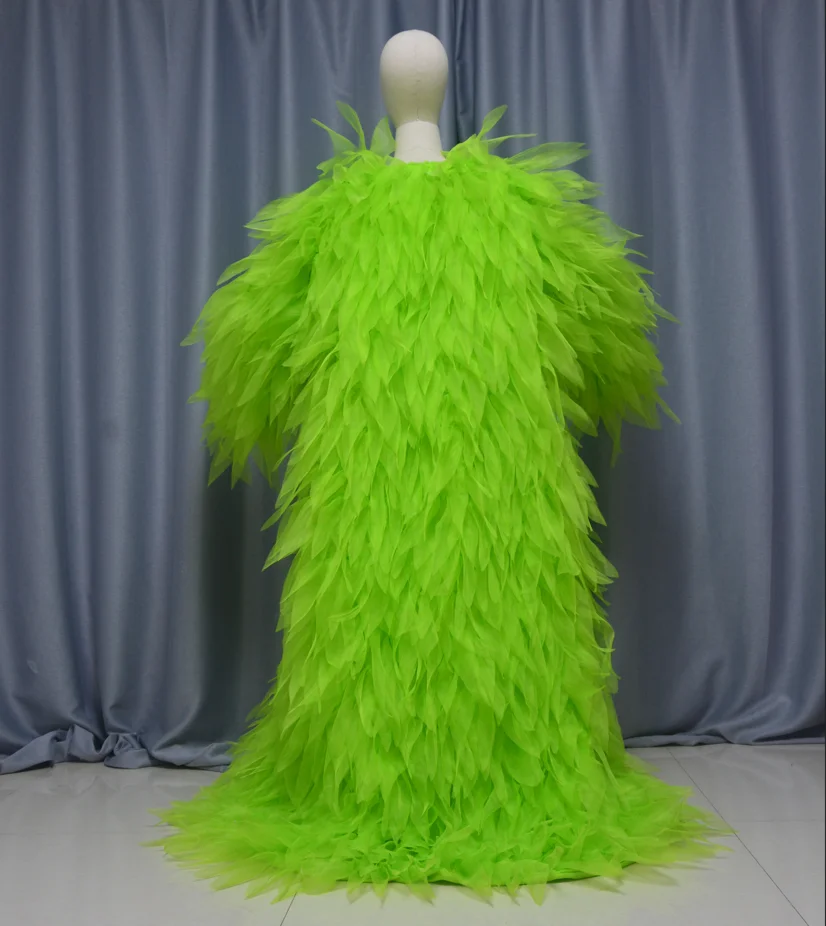 

Женская роскошная куртка с оборками, верхняя одежда, костюмы для сценического шоу, переодевание, плащ королевы Санта-Клауса, свадебное пальто, цвет на заказ