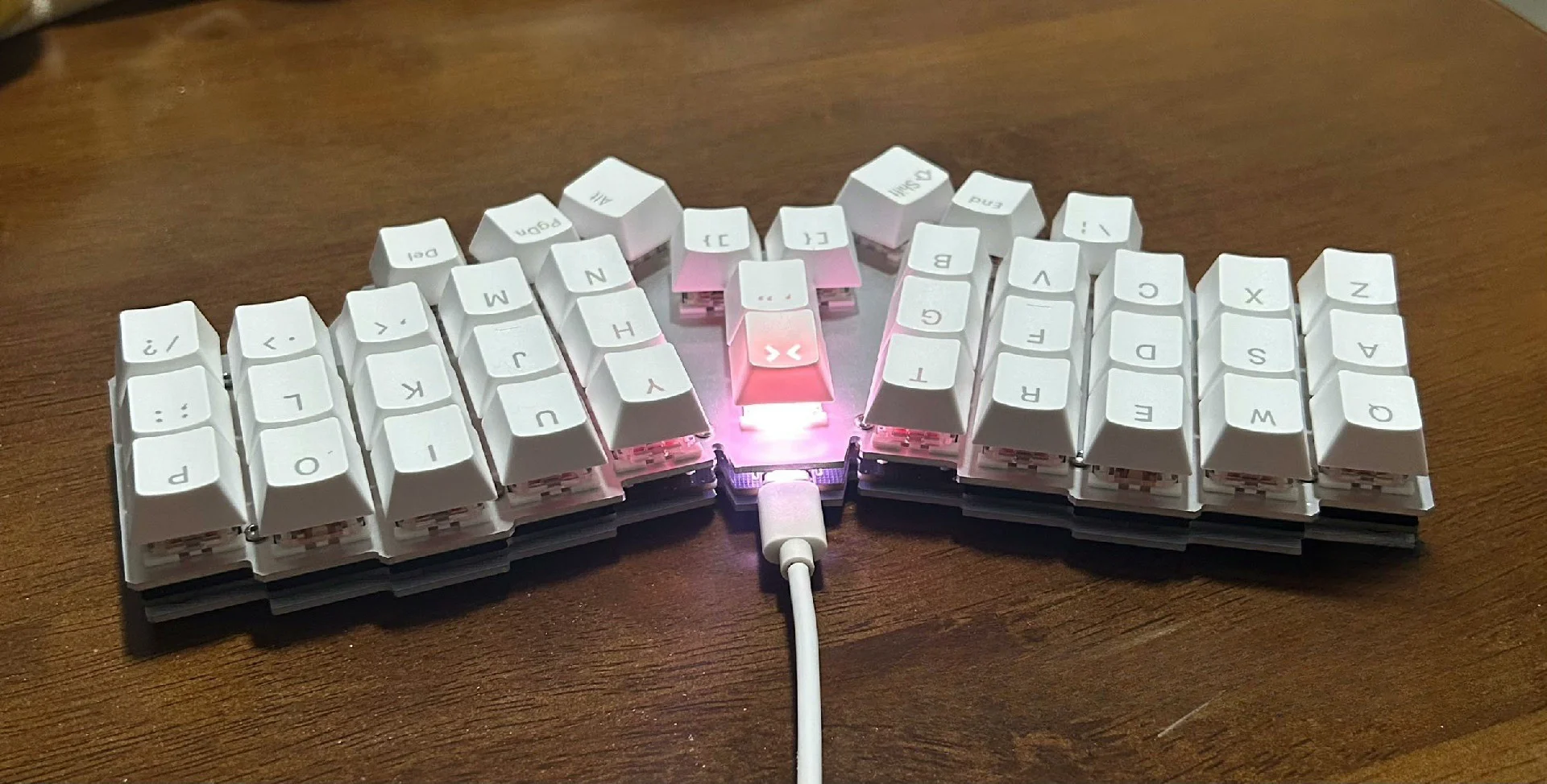 CORNE X3 Split zestaw klawiatury przewodowy DIY dostosowany RGB Hot Swap obsługa Qmk VIA zestaw klawiatury mechanicznej do gier prezent