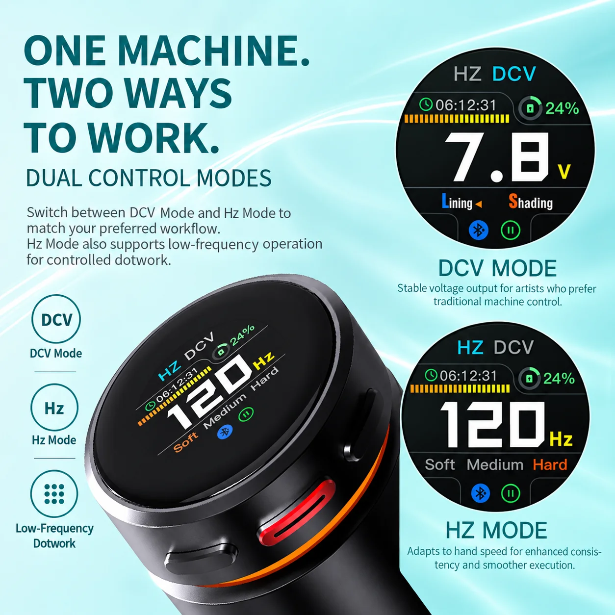 MAST Racer Pro Wireless Permanent Makeup Machine 4.2mm Stroke Dual HZ DCV Control Brows Lips SMP for Professional PMU Artists