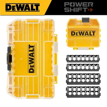 DEWALT ขนาดเล็กกล่องเก็บไขควง Bit Stick โปร่งใส STACKABLE ล็อคเครื่องมืออะไหล่เจาะกล่องเครื่องมือพลาสติก DT70801