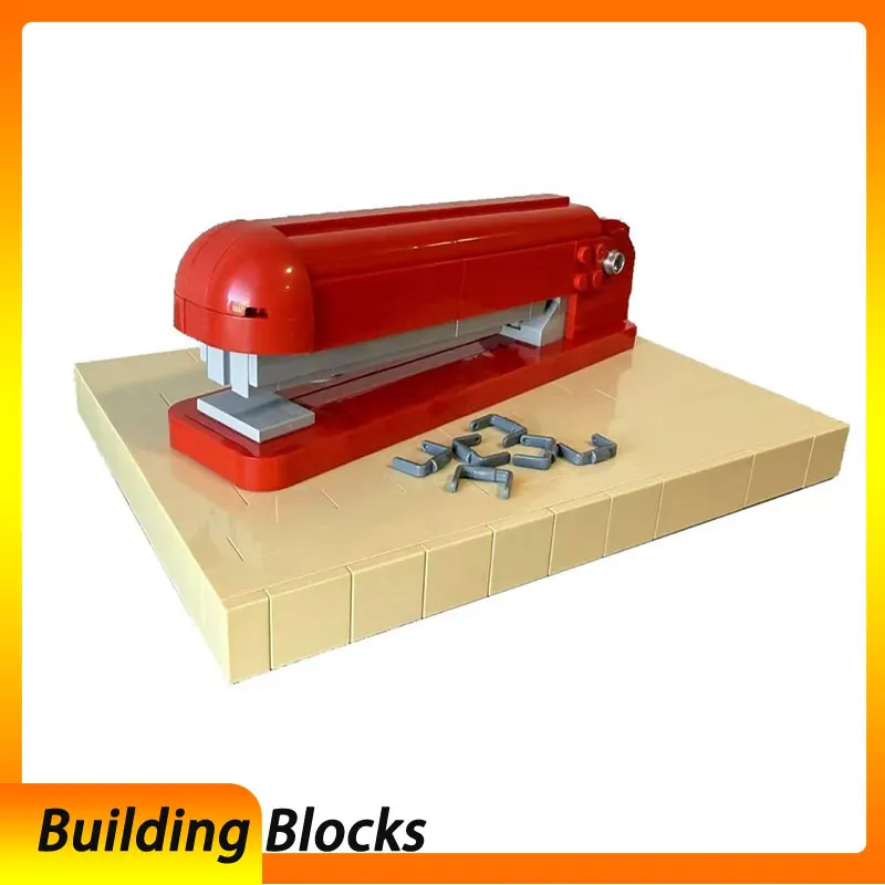 

MOC Creative Natural-Size Степлер - Сборные блоки из мелких частиц - Модель «сделай сам», орнамент, подарок