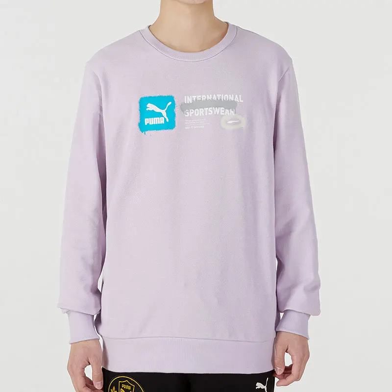 เสื้อฮู้ดผู้ชายทรงหลวมคอกลมลำลองของแท้จาก Puma 536304-17