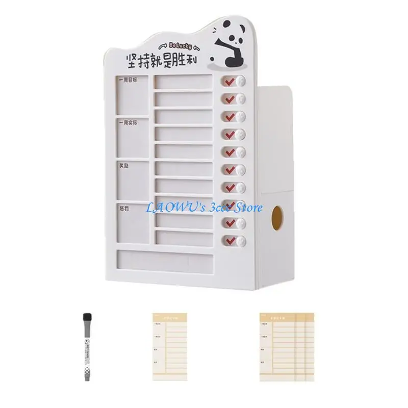 

Y8AD Self-Discipline Card Holder Pen Holder Student Planner Desk Organizers