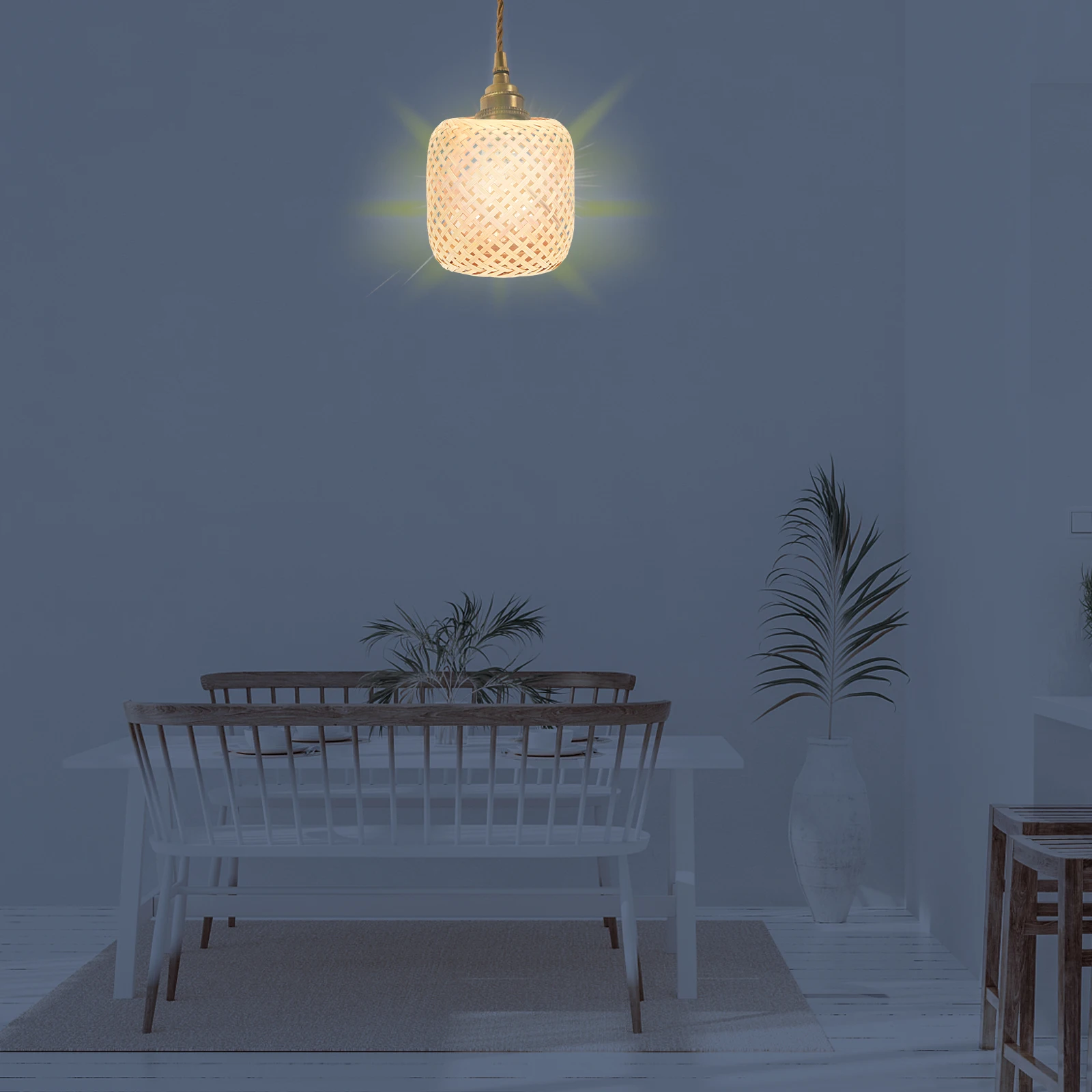 

Bamboo Lampshade Woven Light Cover for Desk Table Hanging Lamp Replacement Small Lamp Shades Decorative Warm Atmosphere