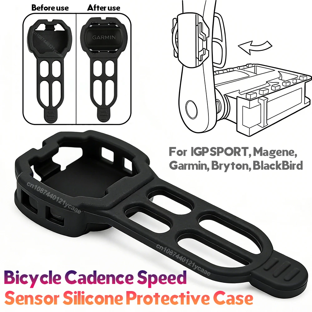 1/2/4PCS Bicycle Computer Cadence Speed Sensor Silica Gel Protective Case Bike Sensor Cover Compatible Garmin Igpsport Magene