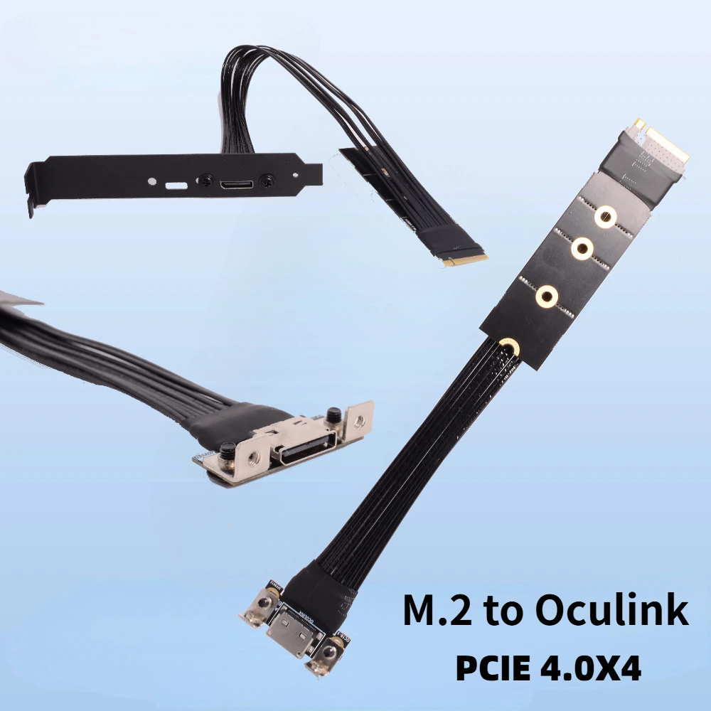 PCIe 4.0 X4 M.2 Mkey NVMe To Oculink 4i SFF-8612 Adapter Extension Cable Gen4 64Gbps GEN4 For Laptops Mini PC Host External EGPU