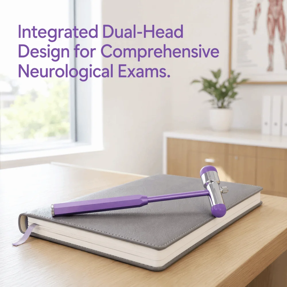 Plastic Percussion Hammer Dual Head Ergonomic Grip Handle Double Head Diagnostic Hammer Neurological Testing Hammer Household