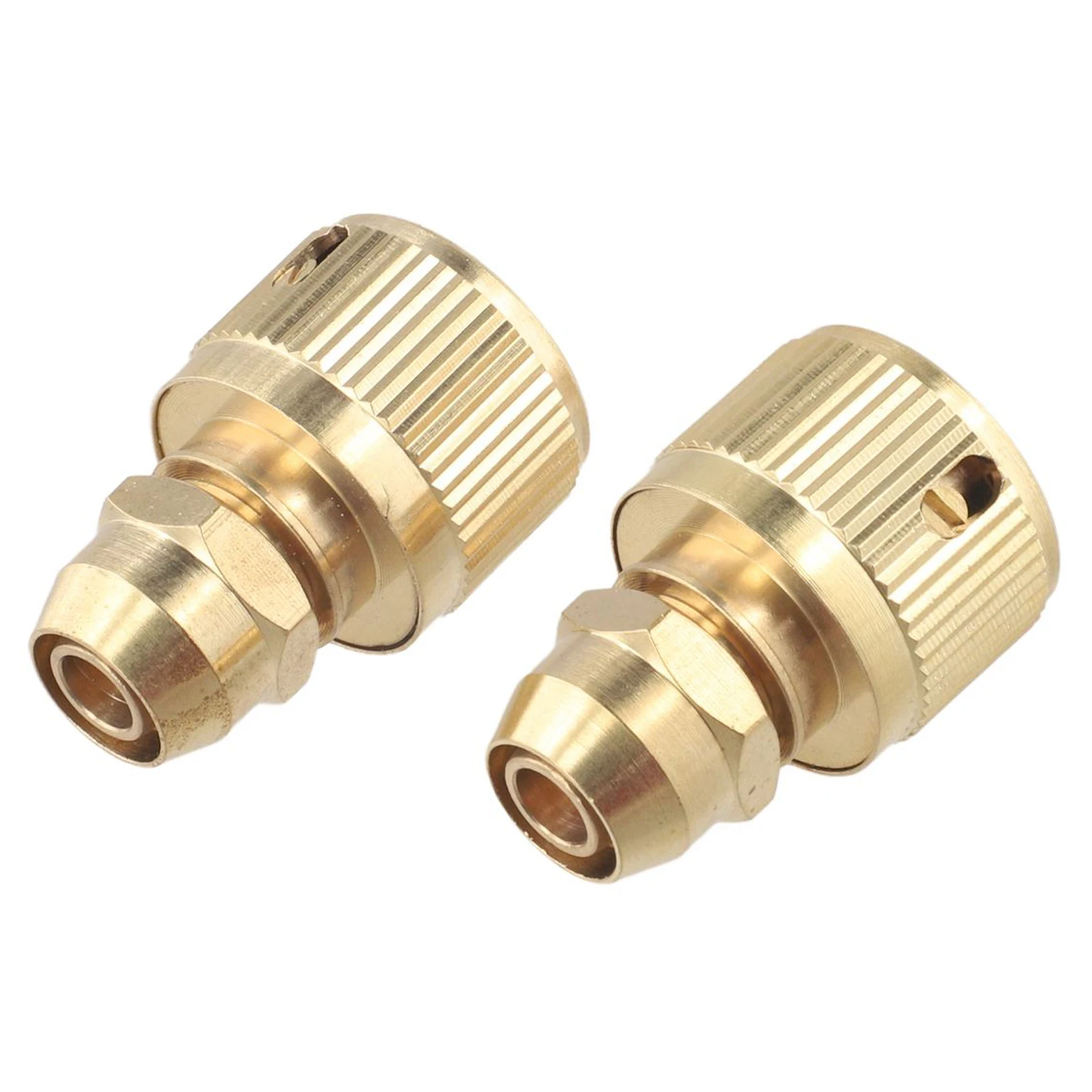 Garden Hose Repair Adaptor 2pcs with Brass Connector Threaded Fitting for 10mm Expandable Hose Suitable for 3/8 inch Hose
