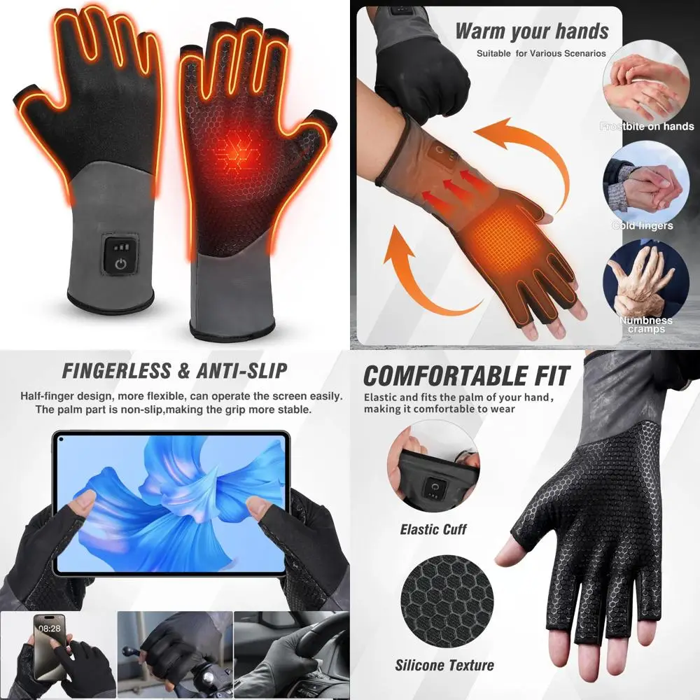 

Rechargeable Heated Glove Liners for Men and Women, Ideal for Outdoor Activities, Gaming, and Cold Weather Pursuits