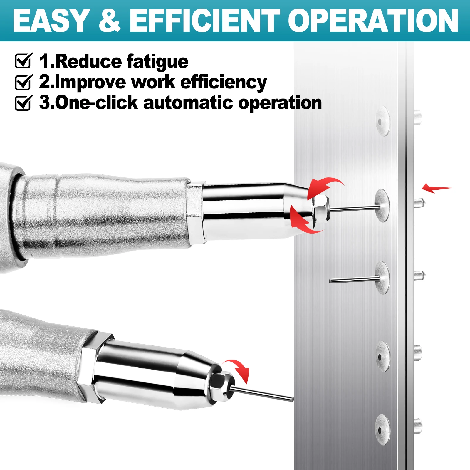 20000N Brushless Cordless Electric Riveter Gun Household Power Tools Screwdriver 2.4-4.8mm With LED Light For Makita 18V Battery