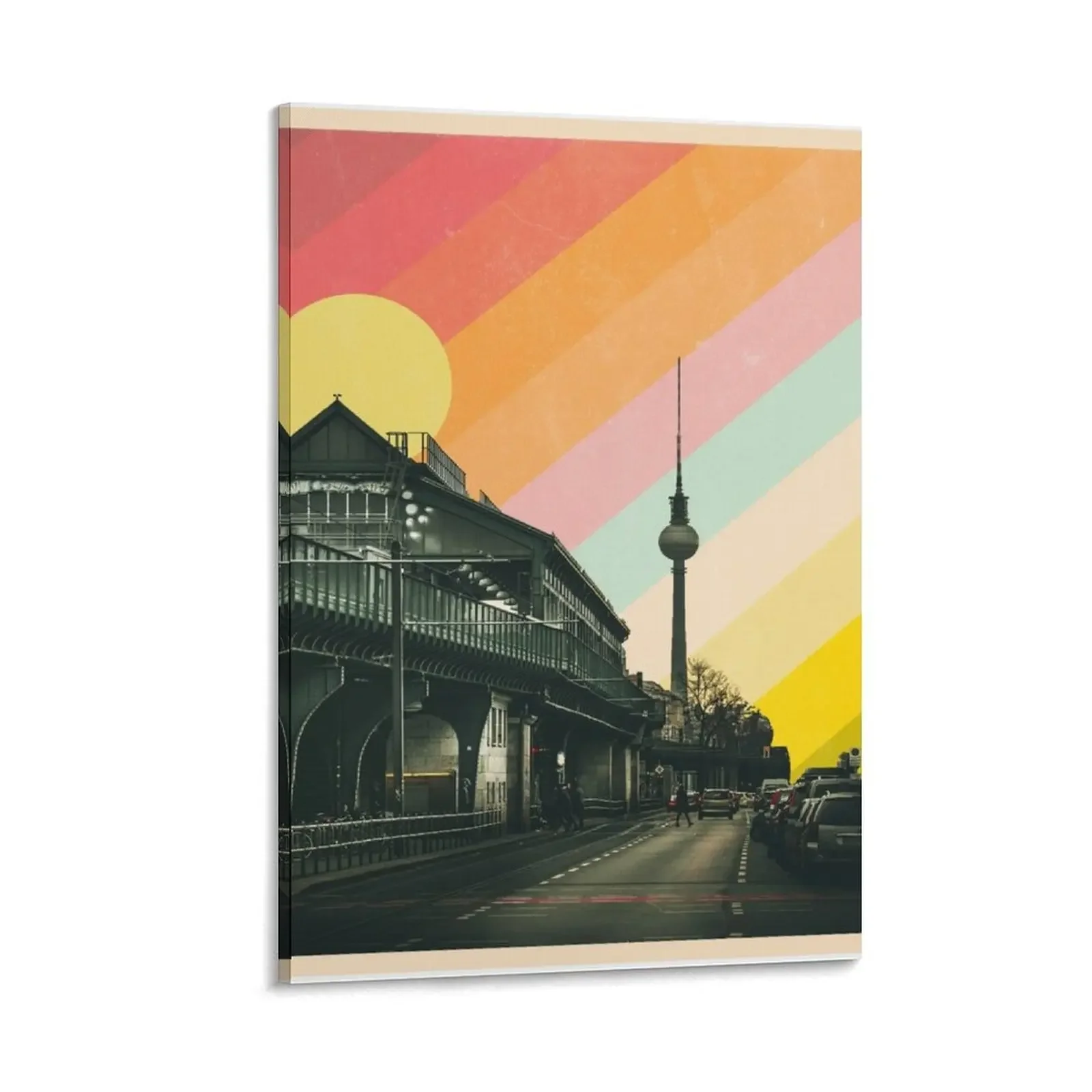 

Vintage Berlin Cityscape Canvas Painting wall art canvas painting living room decoration anime home decors accessories
