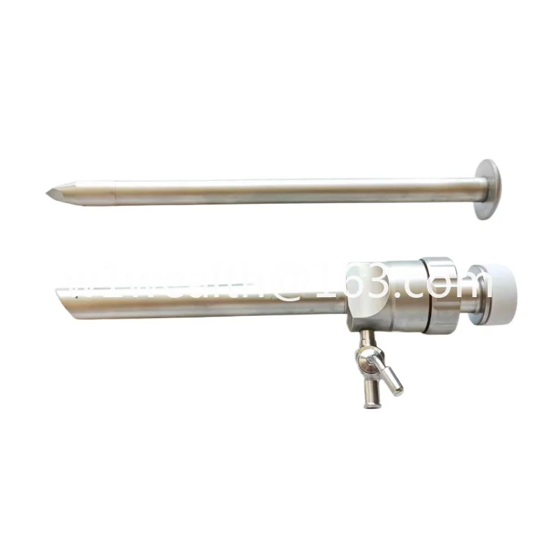 Mechanical piercing device, sheath clip, puncture jacket, cross-seal cap, magnetic valve