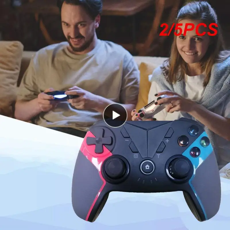 

2/5PCS Game Controller Colorful Dual Motors Anti-interference Wireless bluetooth-compatible For Switch /pc Gamepad