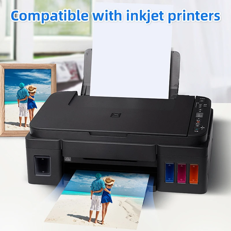 100 ورقة من ورق الصور النافثة للحبر، لامع، 18.5 × 11 بوصة، 180 جرام، 200 جرام ورق صور احترافي بحجم A4، جاف على الفور، مناسب #6