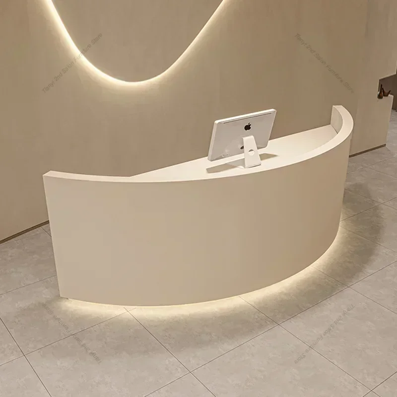 Italian Style Simplicity Reception Desks Multifunctional Beauty Salon Reception Desks Nail Salon Office Furniture Receptie FYRD