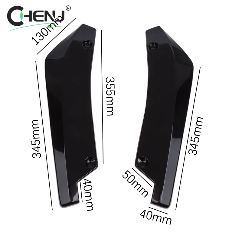 1 Pair Carbon Fiber Winglets Side Skirt Extension Car Front Rear Bumper Strip Lip Spoiler Diffuser Splitter Scratch Protector