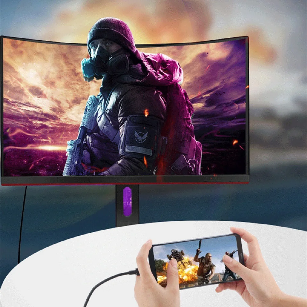 USB C إلى HDMI-متوافق مهائي كابلات USB 3.1 نوع C 4K HD TV محول لجهاز العرض الكمبيوتر المحمول ماك بوك اللوحي الهاتف الذكي OPPO