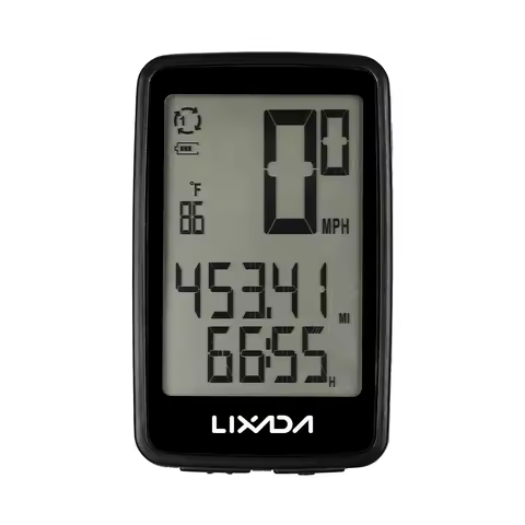 새로운 Lixada 미니 USB 충전식 무선 자전거 사이클링 컴퓨터 자전거 속도계 주행 거리계 컴퓨터 마운트 홀더