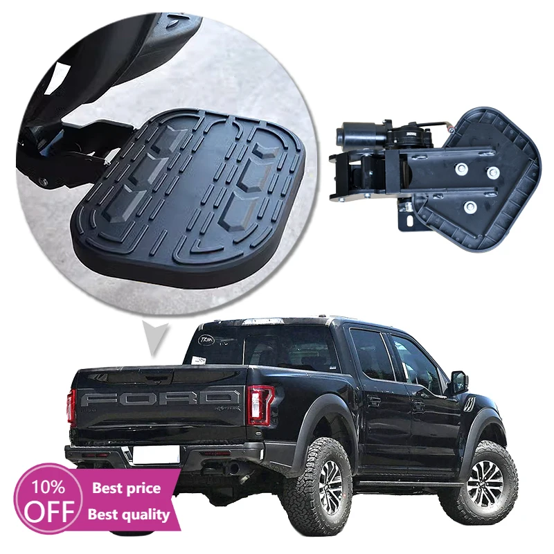 

Cc Car4x4 Electric Rear Running Board Bed Behind Step Step Truck Tailgate Step for Ford F-150 Raptor 2015-2022/2023+