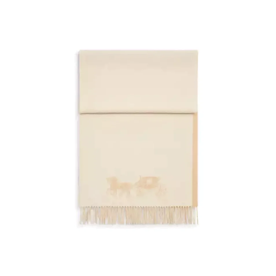 

COACH Wool Knit Scarves Unisex Beige 4622-CHK