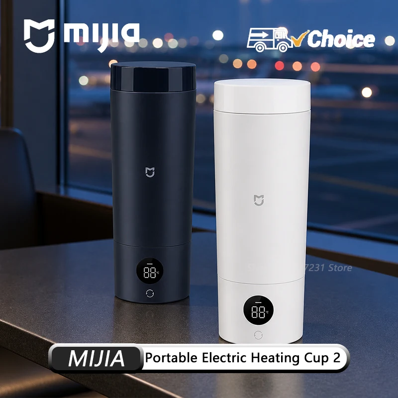Original MIJIA Portable Electric Kettle 2 Thermos Cup Fast Water Boiler 350ml Smart Temperature Insulated Kettle Travel CN