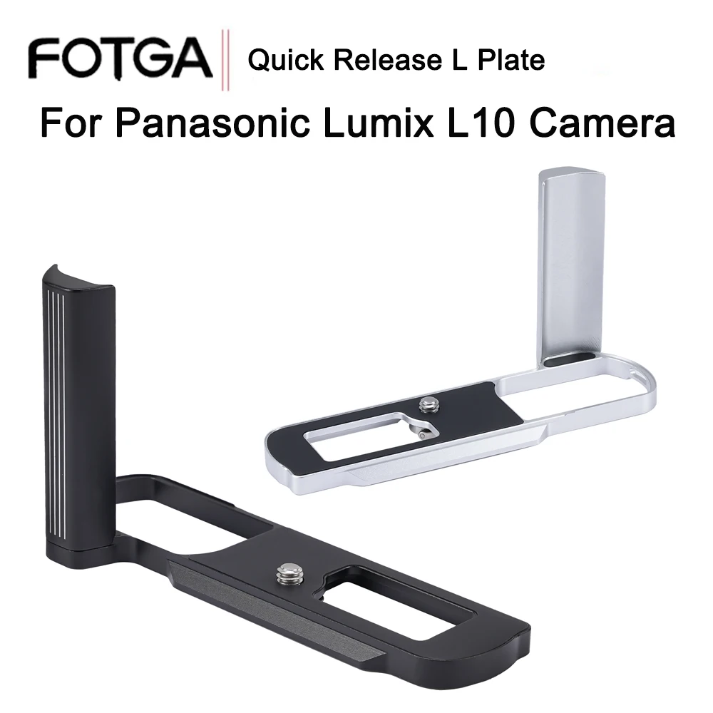 FOTGA L-Shaped Mount Plate Handle For Panasonic LUMIX L10 Handle Quick Release Plate For Tripod Metal L Bracket Camera Mount Cag
