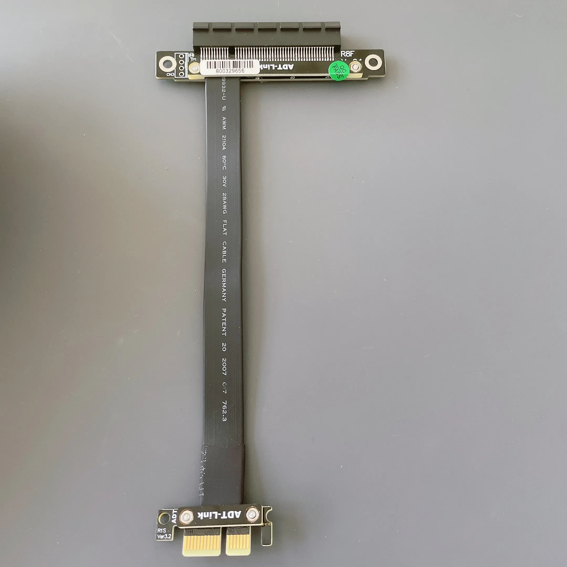 Riser Gen4 PCI Express 4.0 X1 To X8 Slot Turn Angled Graphics GPU Extension Cable for PCIe X8 NVMe SSD,LAN, Network, Video Cards