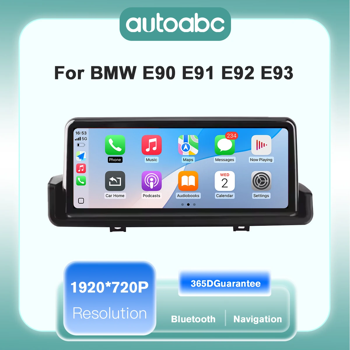 Lecteur multimédia sans fil REEIIO Carplay Android auto, autoradio pour BMW série 3 E90 E91 E92 E93, écran tactile avec Bluetooth