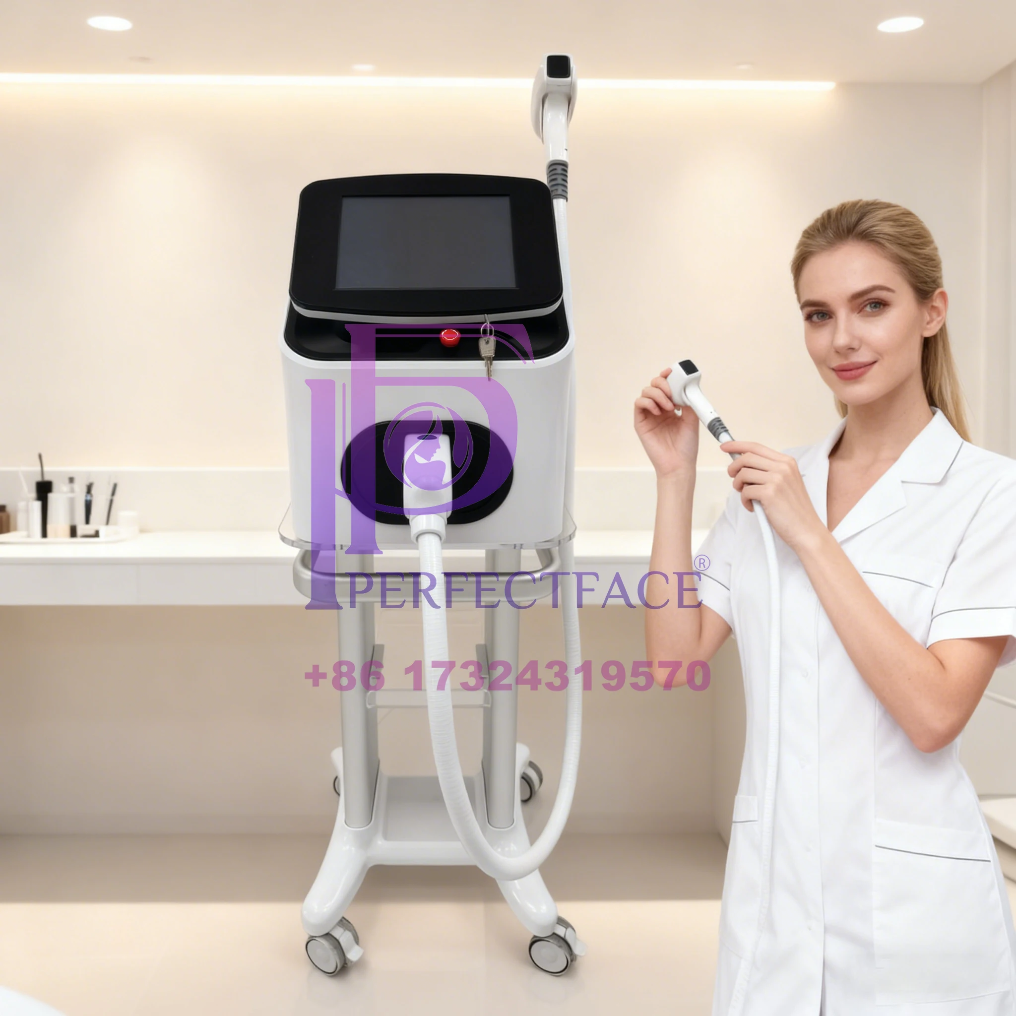 

4000W High Power Diode Laser Hair Removal 808-1064nm Dual Screen Cooling Tech CE Certified for Salon Use