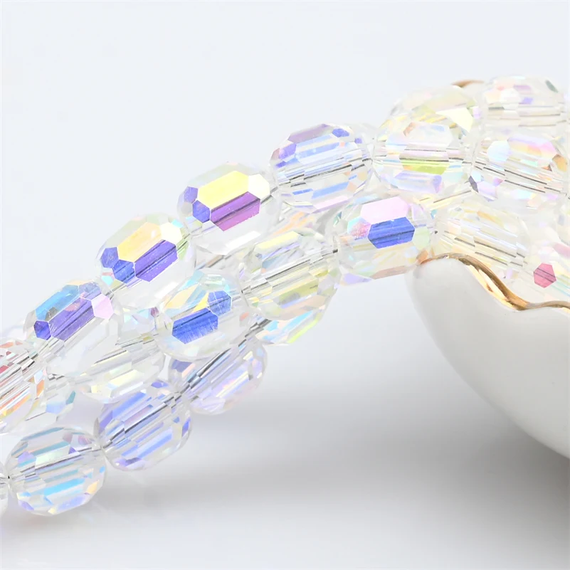 Czech Multicolor Loose 10mm Glass Cylindrical Beads Round Faceted Crystal Beads For Jewelry Making Diy Earrings Accessories