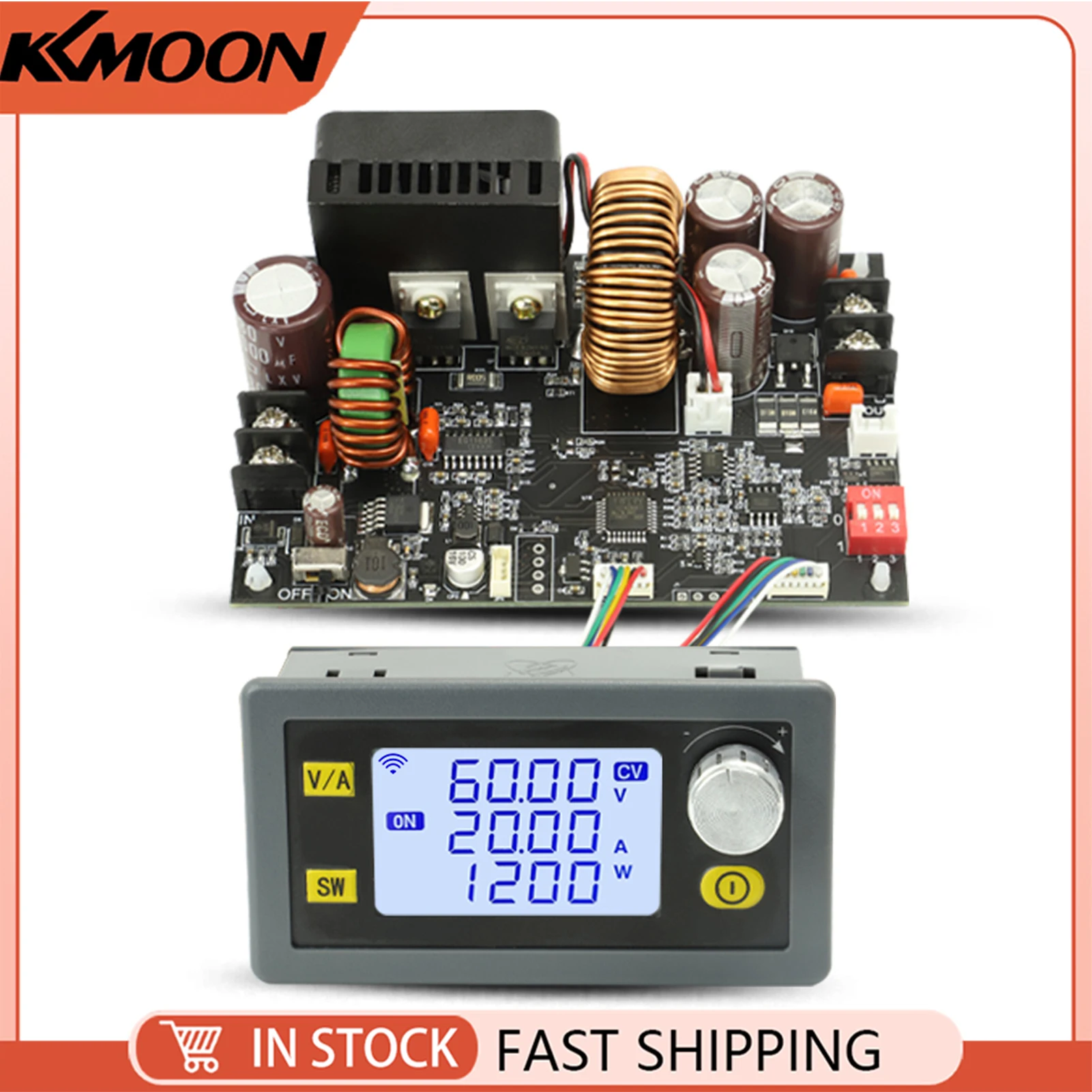 

Adjustable Direct Current Stabilized Voltage Power Supply Base Plate 20A 1200W Constant Voltage and Current Step-down Module