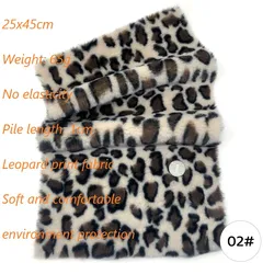 ZYFMPTEX 1cm plush leopard print animal printed textile 25x45 non elastic fabric soft DIY clothing artificial fur polyesterfiber