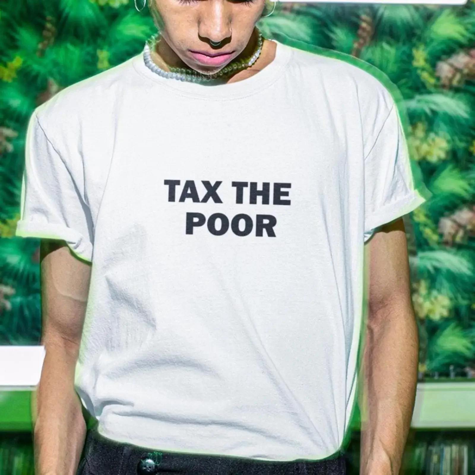 Tax The Poor shirt Humor T Funny Meme Offensive Satire vintage Washed Comfortable streetwear Top For Everyday Wear Versatile