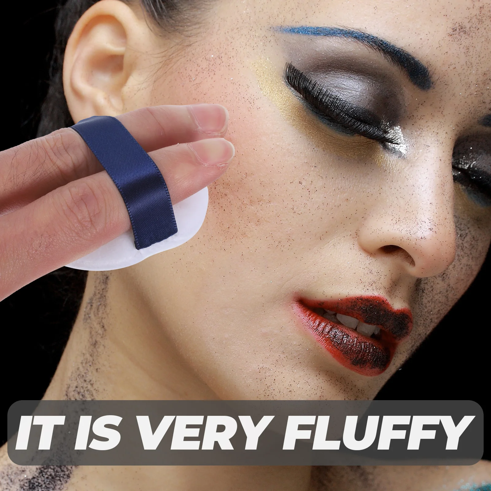 5pcs Powder Puff Round Soft Velvet Makeup Applicator Cosmetics Sponge Compact Foundation Blush SkinFriendly