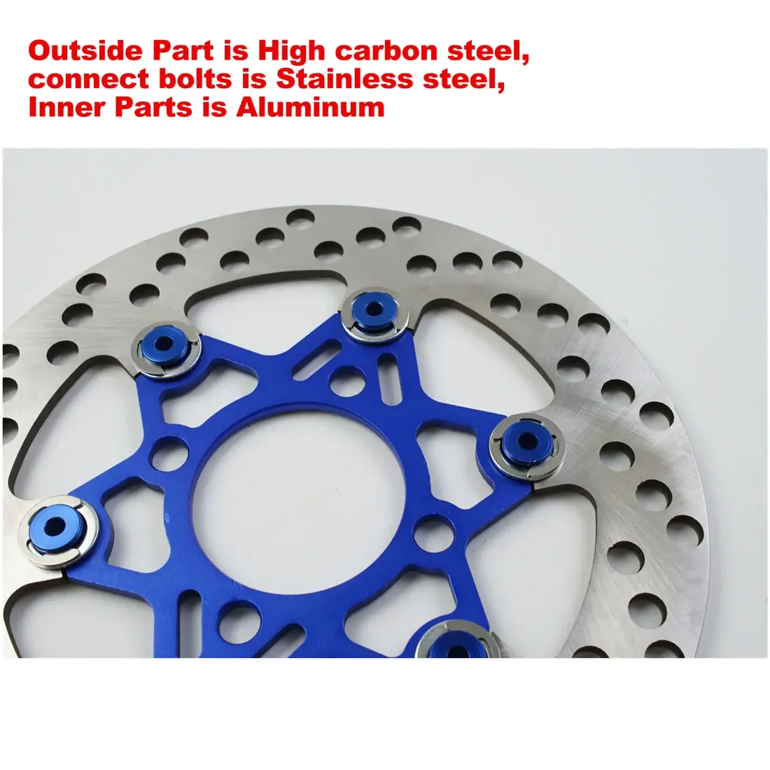 220 مللي متر دراجة نارية مكبح قرصي الدوار 4 ثقوب القرص العائمة ل سكوتر الشارع دراجة ديرتبايك Pitbike جروم كاواساكي مكابح السيارات