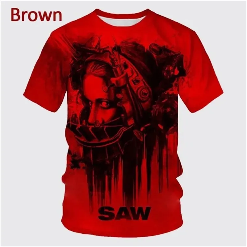 Homens e Mulheres's Horror Filme Impresso T-Shirt, Moda Camisetas, Hot Sale, Moda, billy, Será Um Puppet-Saw, Padrão Horror