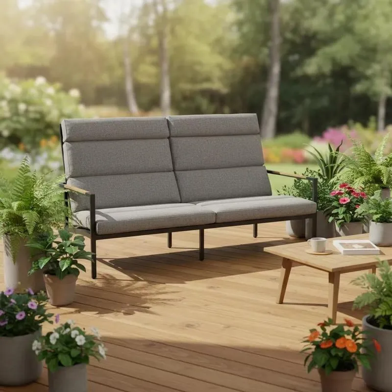 for Luxury outdoor aluminum furniture weathering contemporary European design garden terrace sofa cover