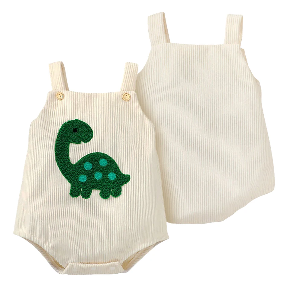 

Stylish Comfort Unisex Infant Green Corduroy Turtle Towel Embroidery Strap Rompers Perfect for Playtime and Outdoor Adventures