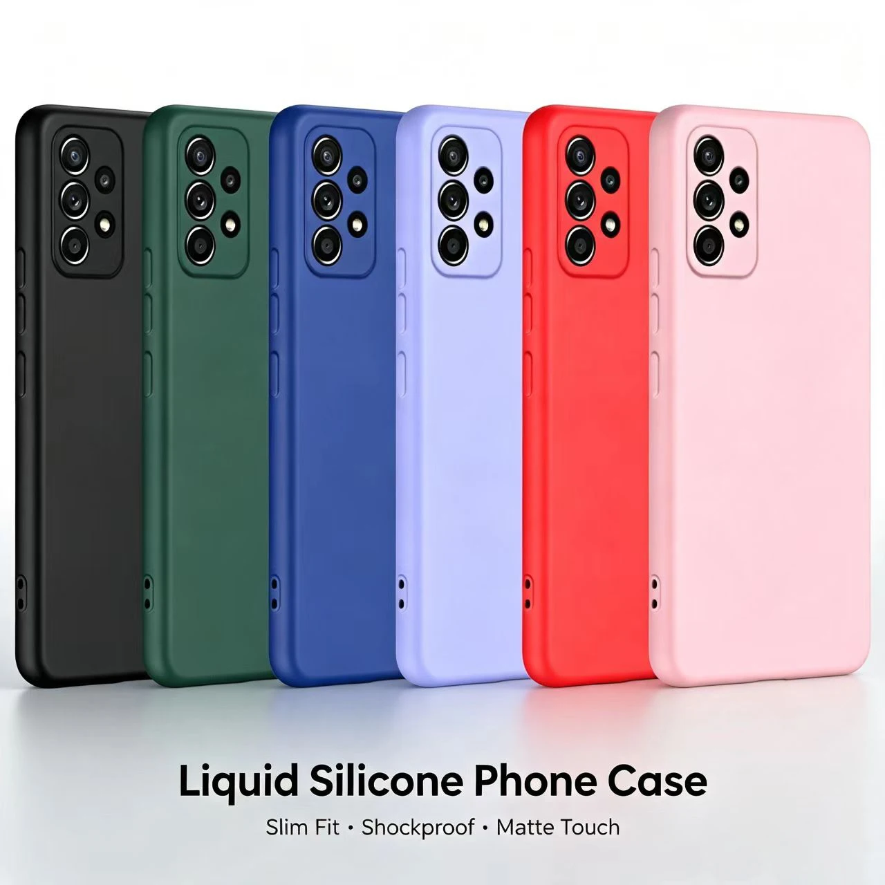 Flüssig-Silikon-Schutzhülle für Samsung A32 A52 A52S A72 A12 A22 A13 A23 A33 A53 A73 4G 5G Cover Case Shell