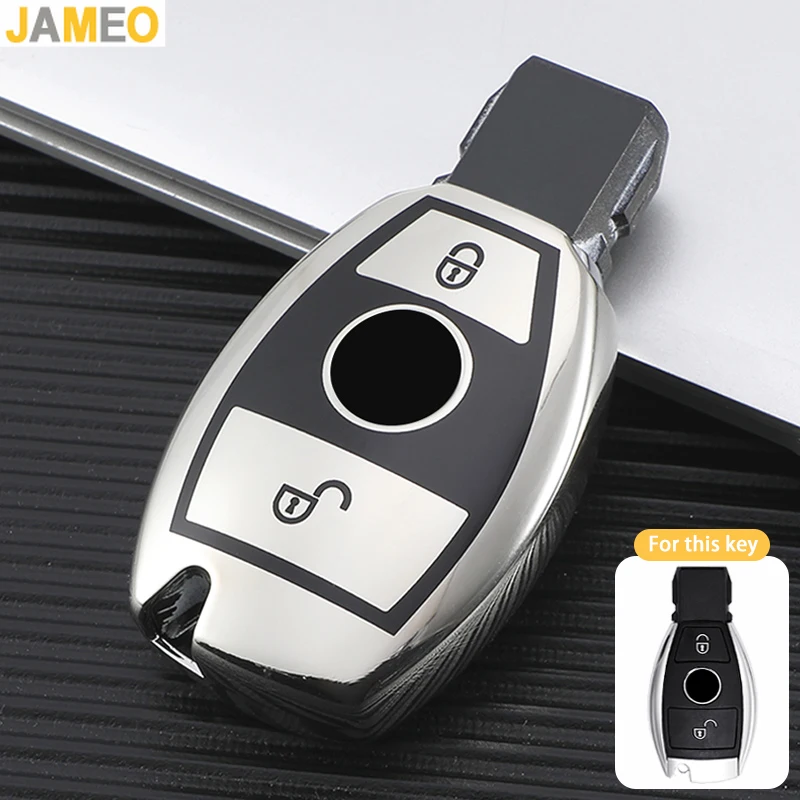 2/3 pulsanti Soft TPU Car Remote Key Case Cover Fob per Mercedes Benz A B G R Class GLA GLK W176