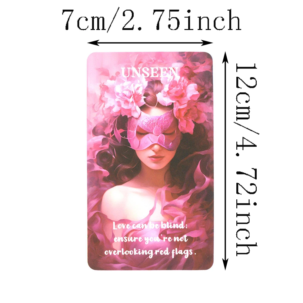 Romance Oracle Cards Tarot English Version 12x7 in Box Fortune Telling Toys Prophet Divination Deck with Meaning on It