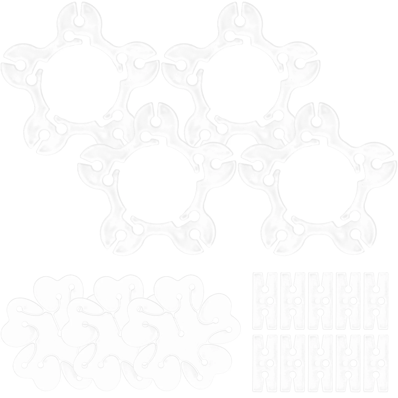 

150pcs Multifunctional Ring Clamps Balloon Connector Plastic Party Decorations Wedding Balloon Clips Reusable DIY Flower Shape