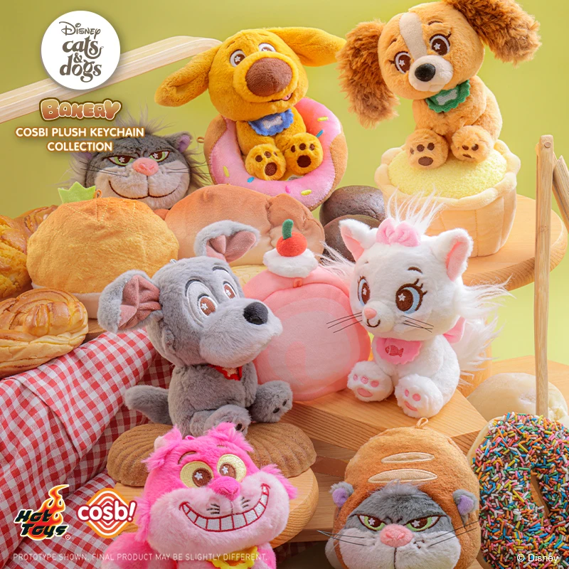 Hot Toys Disney Gatos y Perros Colección de Llaveros de Peluche Cosbi Lucifer Dug Marie Lady Tramp Caja Sorpresa Regalos Misteriosos de Cumpleaños